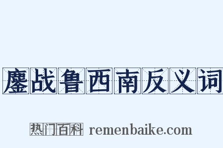 鏖战鲁西南反义词是什么意思的图片